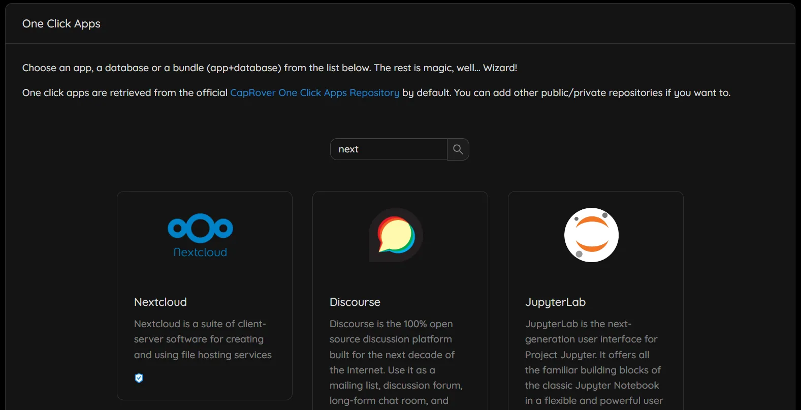 Search Nextcloud