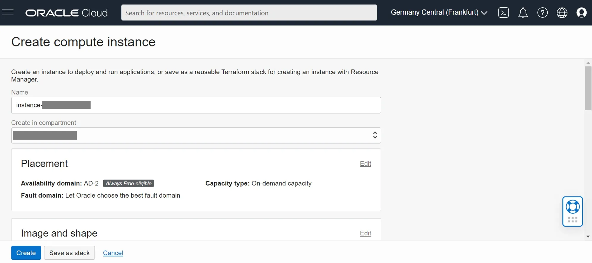Create Instance